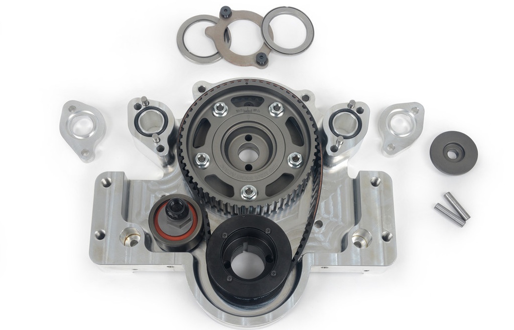 [5301] #5301/5303 - Small Block Ford Camshaft Belt Drive with BBC Accessory Mount Pads (Stock Cam Retainer)